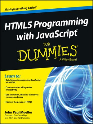 cover image of HTML5 Programming with JavaScript For Dummies
